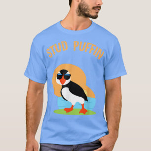 Camiseta FUNNY STUD PUFFIN Cute Zoo Animal Sea Bird Gift 