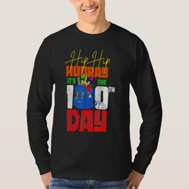 Camiseta Funny Student Kids Gift 100th Day Happy 100 Days O (Anverso)