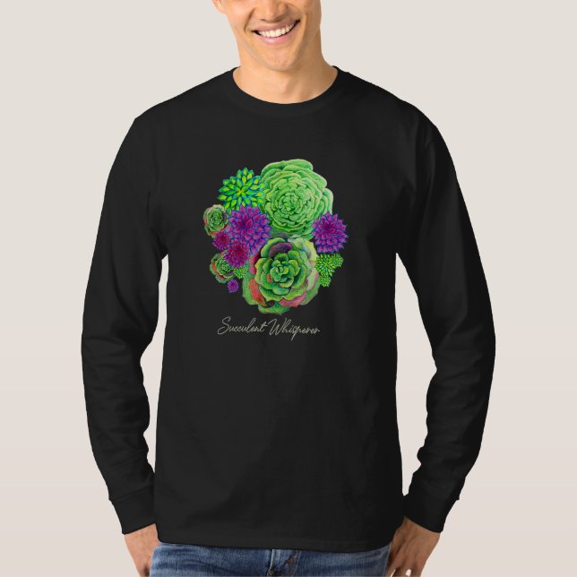 Camiseta Funny Succulum Whisperer Plant Lover, hombres y mu (Anverso)