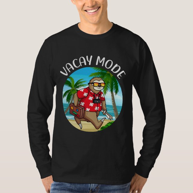 Camiseta Funny Summer Sloth Sunrise Sunburn (Anverso)