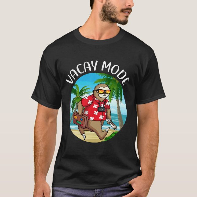 Camiseta Funny Summer Sloth Sunrise Sunburn (Anverso)