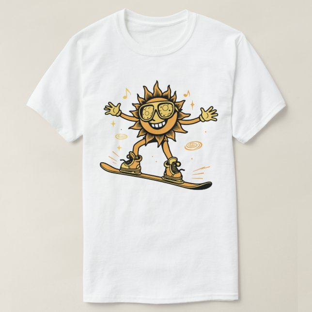 Camiseta Funny Sun Snowboarding (Diseño del anverso)
