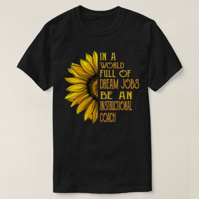 Camiseta Funny Sunflower s Instructor Coach s (Diseño del anverso)