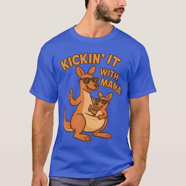 Camiseta Funny Sunglasses Kangaroo Mom Gifts Kickin It With (Anverso)