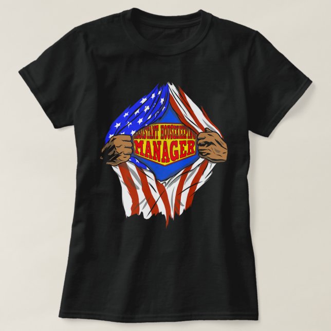 Camiseta Funny Super Assistant Houston Manager Hero Jo (Diseño del anverso)