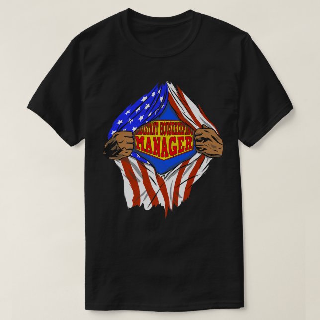 Camiseta Funny Super Assistant Houston Manager Hero Jo (Diseño del anverso)