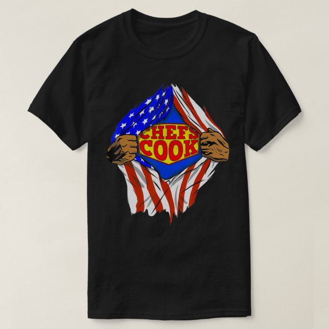 Camiseta Funny Super Chefs Cocinero Héroes políticos (hombr (Diseño del anverso)