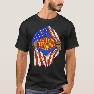 Camiseta Funny Super Mental Health Associate Hero Job 1391