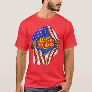 Camiseta Funny Super Night Stocker Hero Job