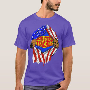 Camiseta Funny Super Social Studies Hero Job