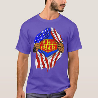 Camiseta Funny Super Social Studies Hero Job