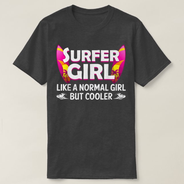 Camiseta Funny Surfer Chica Design Para Mujeres Mamá Surf S (Diseño del anverso)