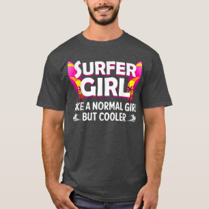 Camiseta Funny Surfer Chica Design Para Mujeres Mamá Surf S