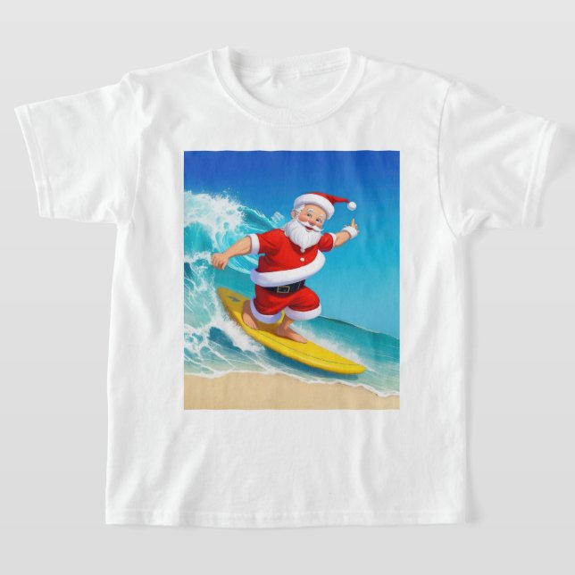 Camiseta Funny Surfing Santa Claus (Distribución)