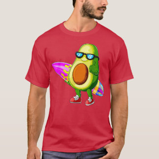 Camiseta Funny Surfing y el aguacate Lover