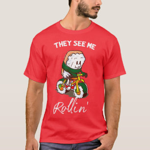 Camiseta Funny Sushi Biker l Me ven rollin