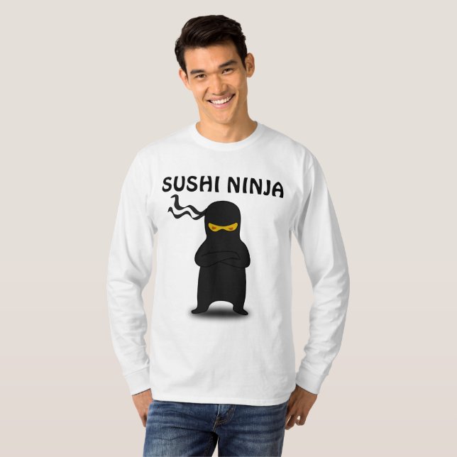 Camiseta FUNNY SUSHI t=camisetas, NINJA (Anverso completo)