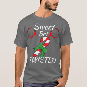 Camiseta Funny Sweet but Twisted Funny Candy Cane Christmas