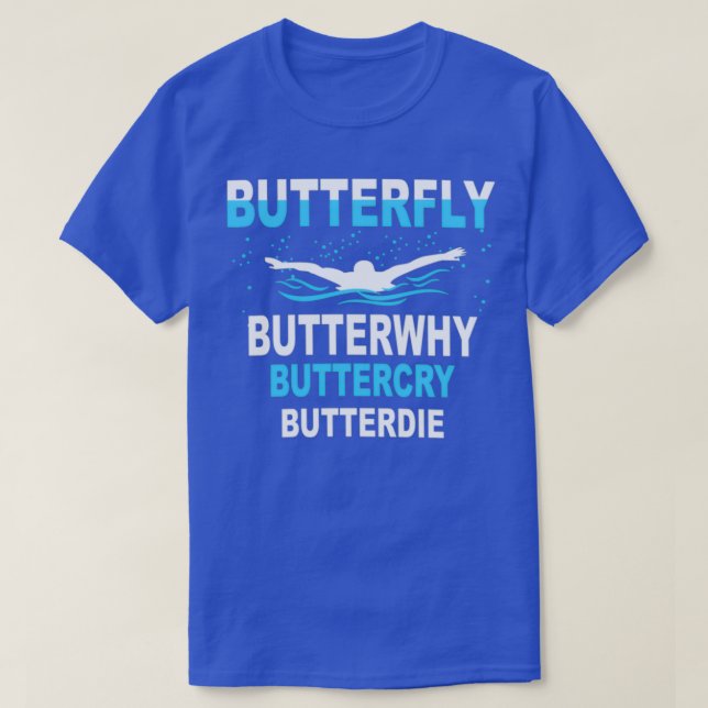 Camiseta Funny Swim Butterfly Stroke Natación bonito diseño (Diseño del anverso)