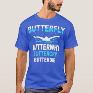 Camiseta Funny Swim Butterfly Stroke Natación bonito diseño
