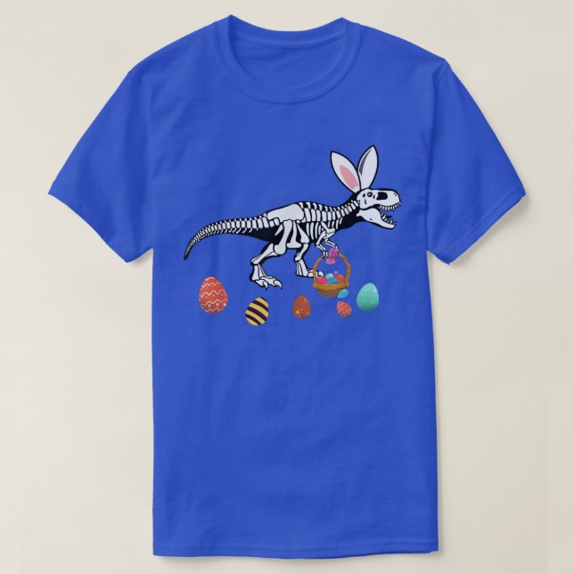 Camiseta Funny T Re Easter Skeleton Bunny Basket Egg Hunt E (Diseño del anverso)