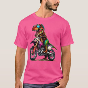 Camiseta Funny T Rex Dinosaur En Sucia Bicicleta Motociclis
