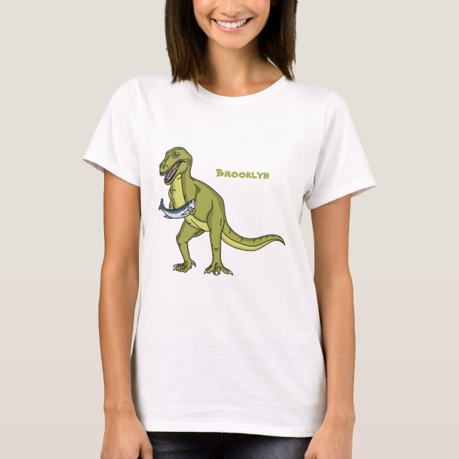 Camiseta Funny T rex dinosaur ilustracion (Anverso)