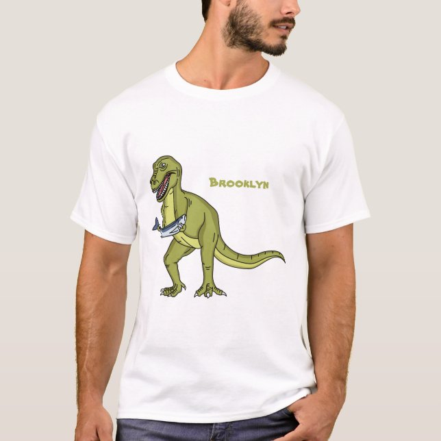 Camiseta Funny T rex dinosaur ilustracion (Anverso)