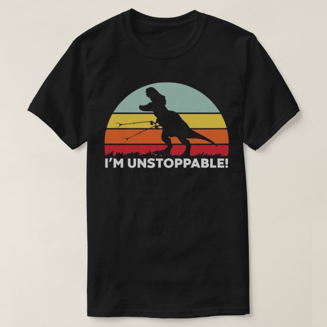 Camiseta Funny T Rex Im Imparable Con Captura De Basura (Diseño del anverso)