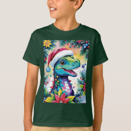 Camiseta Funny T-Rex Santa Navidades Cheer