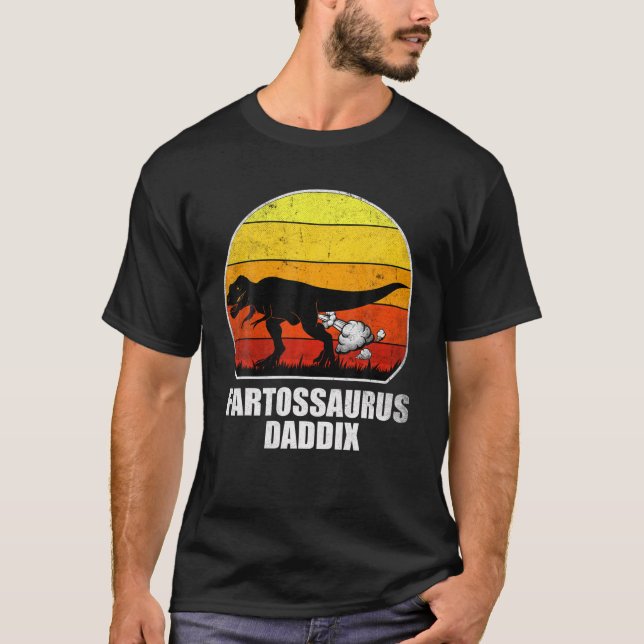 Camiseta Funny T-rex Tyrannosaurus Dinosaur Rex Dino Padre (Anverso)