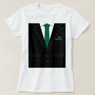 Camiseta Funny T-Shirt Black Suit y nombre de texto Persona