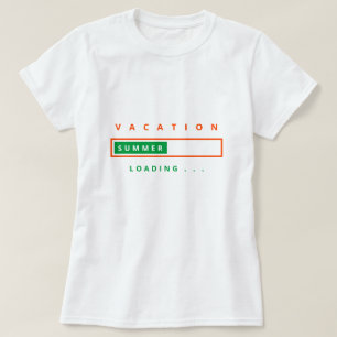 Camiseta Funny T-Shirt Vacation Loading - Texto Personaliza