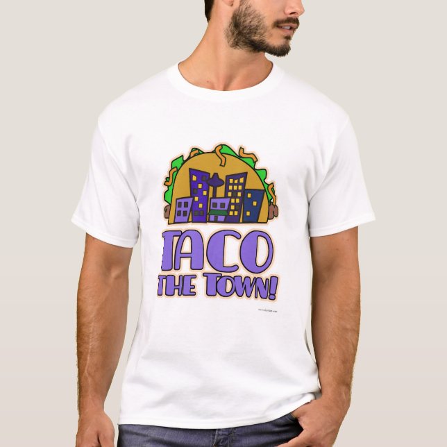 Camiseta Funny Taco, el Personalizado de comida de la ciuda (Anverso)