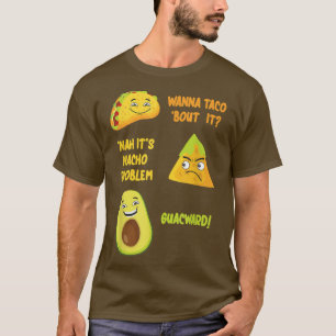 Camiseta Funny Taco Nacho Aguacado Guacamole Diseño Cinco D
