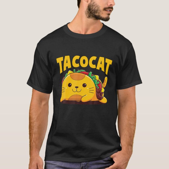 Camiseta Funny Tacocat Hizo Retroceder al gato Taco Mexican (Anverso)