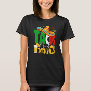 Camiseta Funny Tacos y Tequila Margarita Sombrero Cinco De