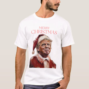 Camiseta Funny tarjeta de Navidades de Trump Santa Claus