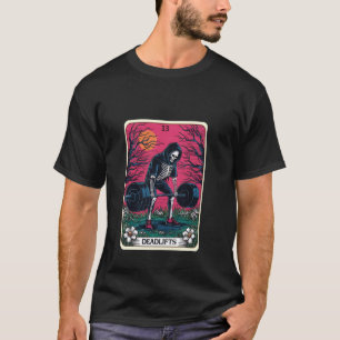 Camiseta Funny Tarot Card Deadlifts Gym Workout Occult Read