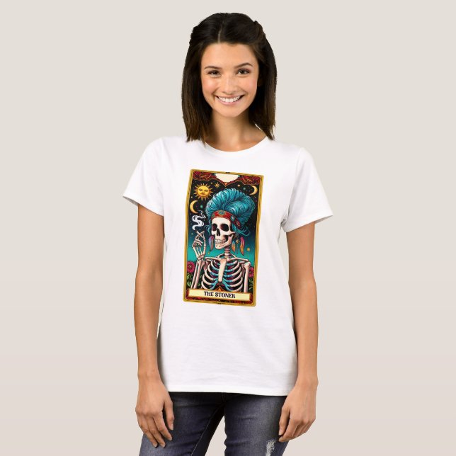 Camiseta Funny Tarot Card/The Stoner (Anverso completo)