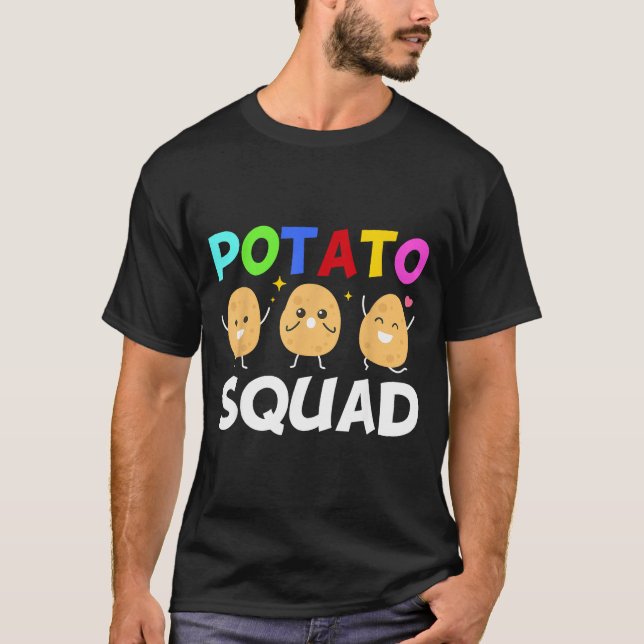 Camiseta Funny Tato Squad Vegetable Chip Eater French Fries (Anverso)
