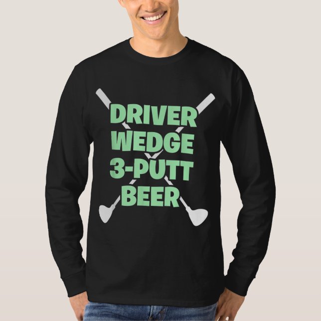 Camiseta Funny Taxista de Golf Wedge Putt Beer Adulfe Club  (Anverso)