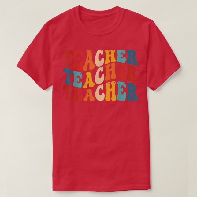 Camiseta Funny Teacher classroom For Learning Retro Teacher (Diseño del anverso)