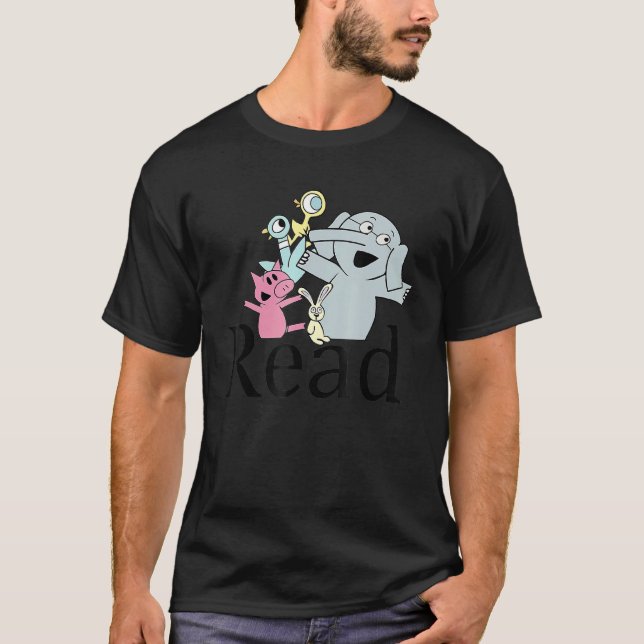Camiseta Funny Teacher Library Read Book Club Piggie Elepha (Anverso)