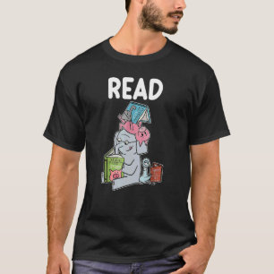 Camiseta Funny Teacher Library Read Book Club Piggie Elepha