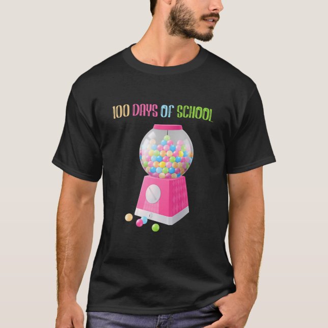 Camiseta Funny Teachers Guay Por 100 Días De Escuela Gumbal (Anverso)