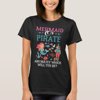 Camiseta Funny Team Boy Team Girl Mermaid Pirate Quote Gend