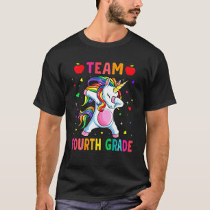 Camiseta Funny Team Cuarto Grado Unicorn Dabbing Para Chica