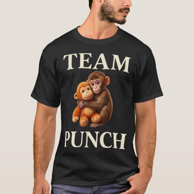 Camiseta Funny Team Punch Cute Monkey Sarcastic Meme (Anverso)
