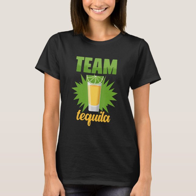 Camiseta Funny Team Tequila With Green Lime Salt Group Cost (Anverso)